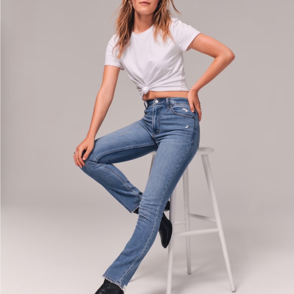 Abercrombie distressed skinny jeans